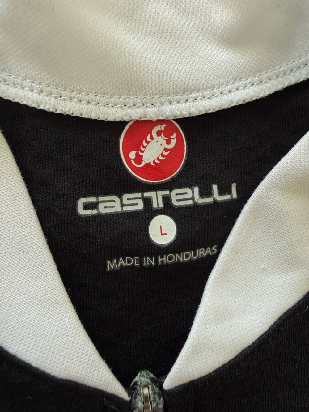 Castelli Prosecco Cycling Jersey Men’s Large Black White Half Zip Italian Flag - Picture 9 of 16